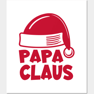 Santa Hat Papa Claus Red Text Posters and Art